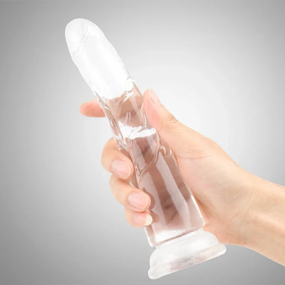 Erotisk Soft Jelly Dildo Realistic Vibrator