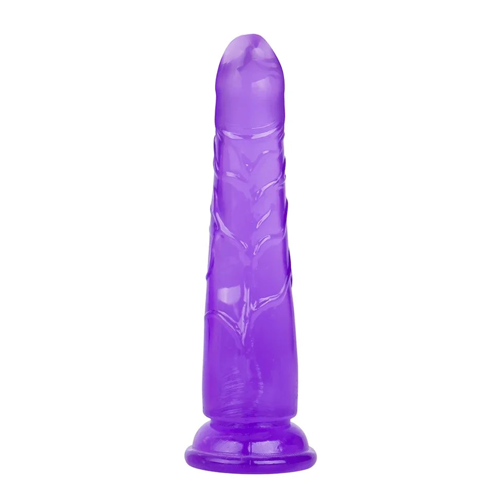 Erotisk Soft Jelly Dildo Realistic Vibrator