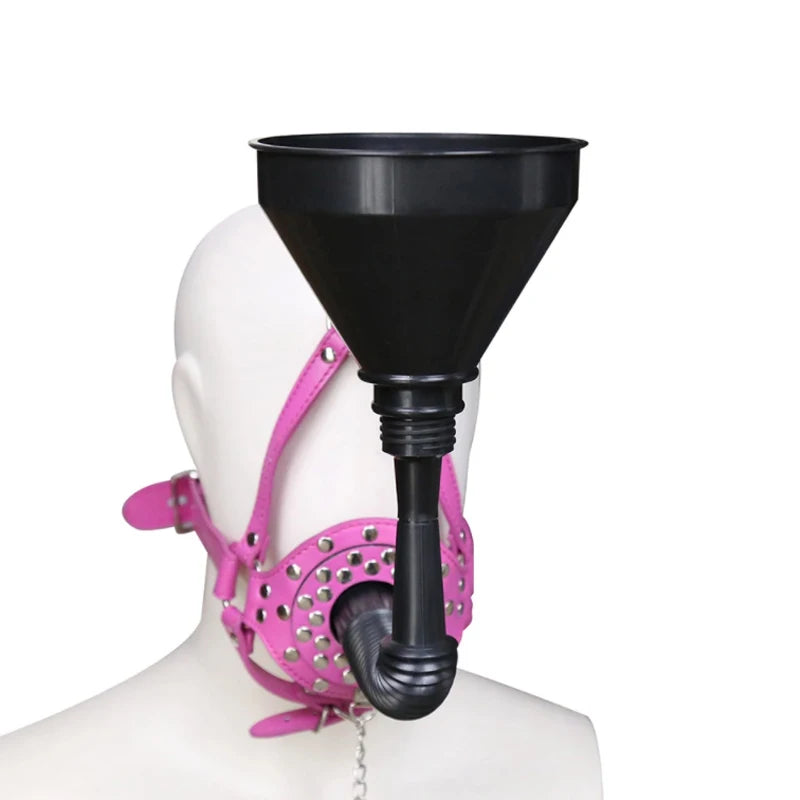 Fetish Slave Water Funnel More Nail Bondage Plug Mouth Kit Strap