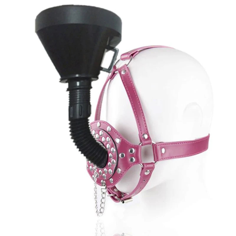 Fetish Slave Water Funnel More Nail Bondage Plug Mouth Kit Strap