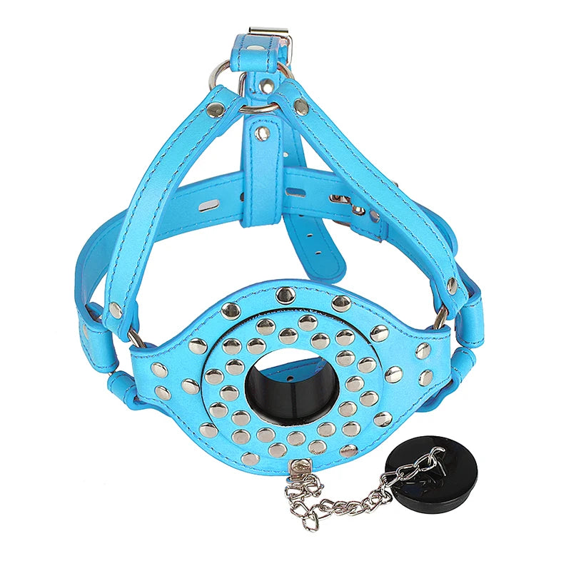 Fetish Slave Water Funnel More Nail Bondage Plug Mouth Kit Strap