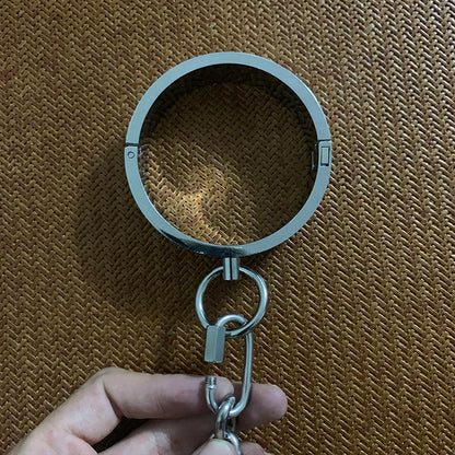 Stainless steel handcuffs Adjustable Metal Bondage