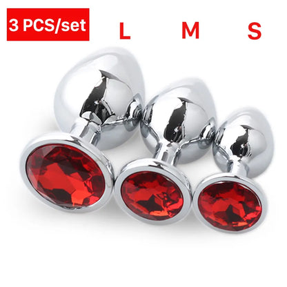 3 Size/set Metal Anal plug