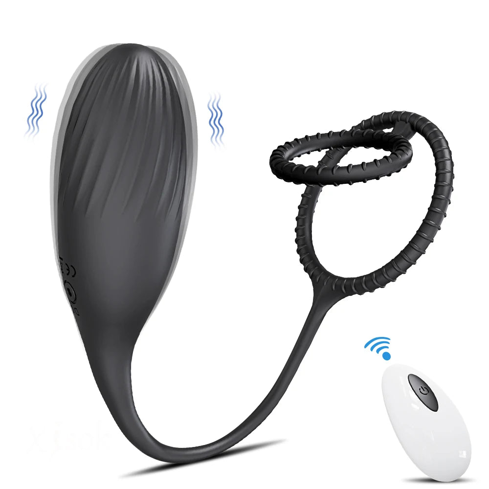 Prostate Massager With Cockring Vibrating