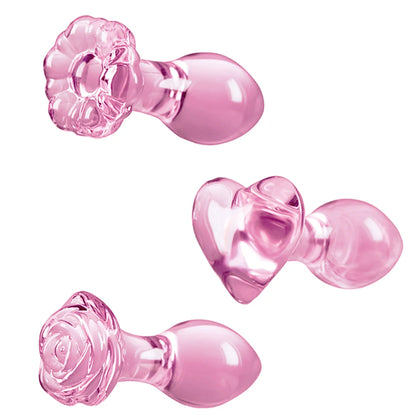 Small Pink Glass Butt Plug Crystal