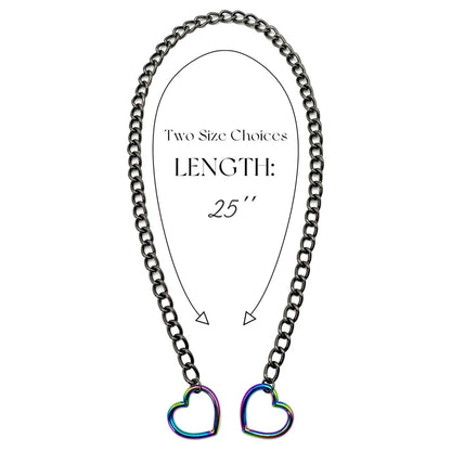 Slipchain Choker Collar Heart Heavy Cuban Long Chain