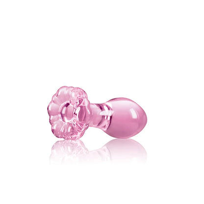 Small Pink Glass Butt Plug Crystal