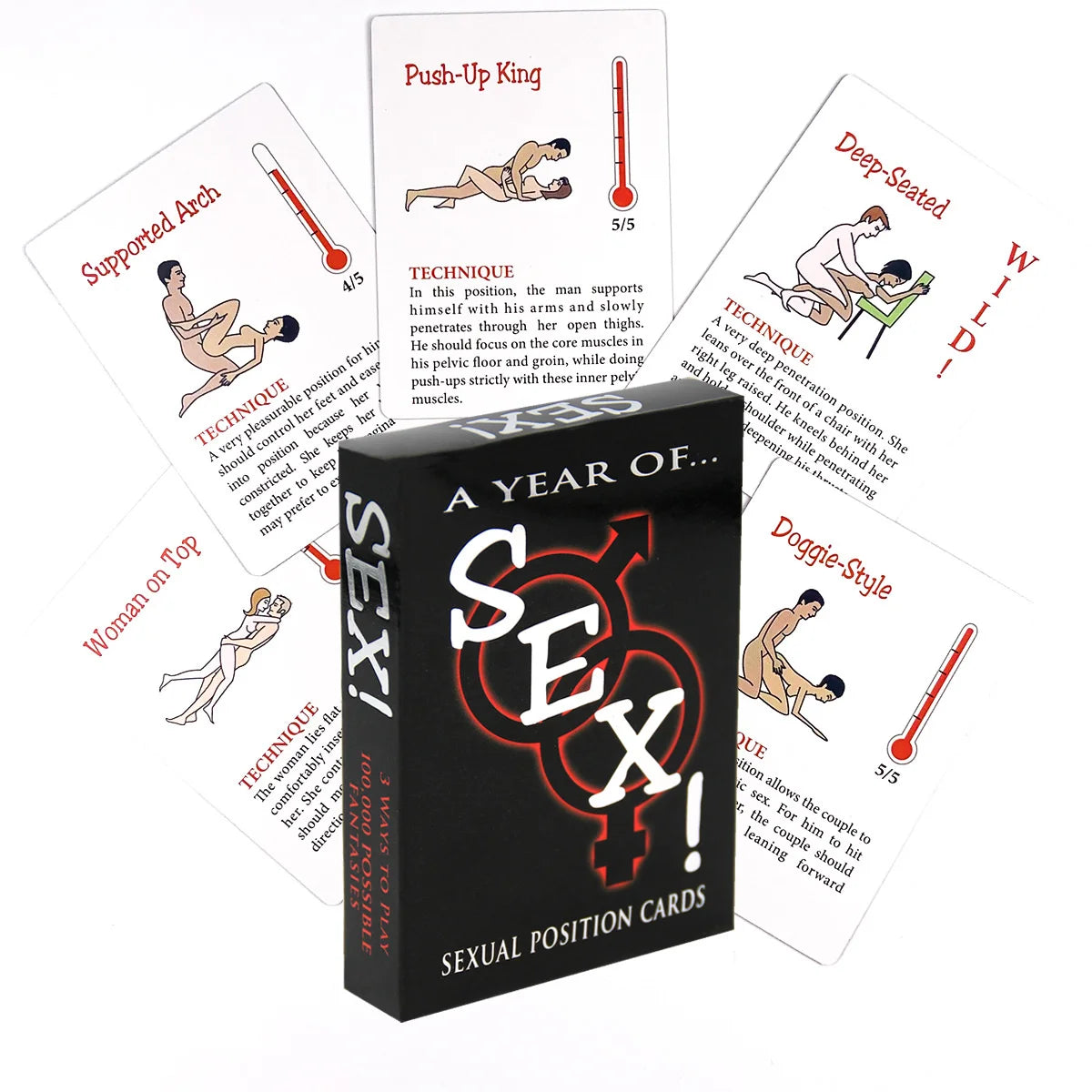 English & Spanish Sexual Position Cards Role Playing