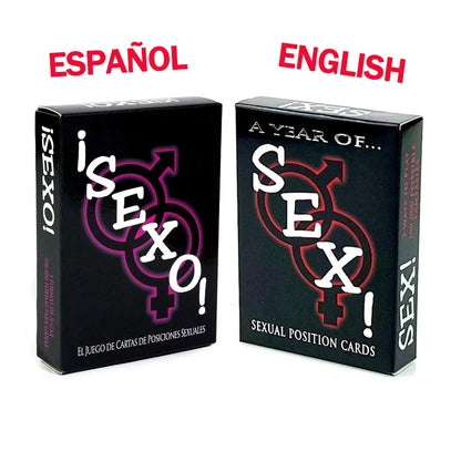 English & Spanish Sexual Position Cards Role Playing