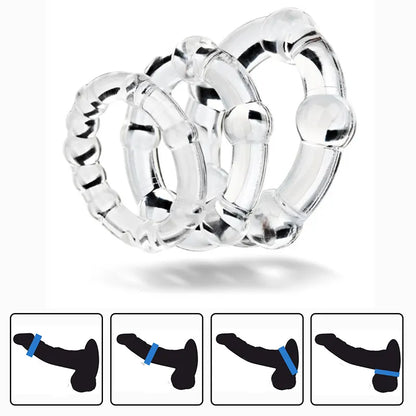 3Pcs Silicone Penis Rings