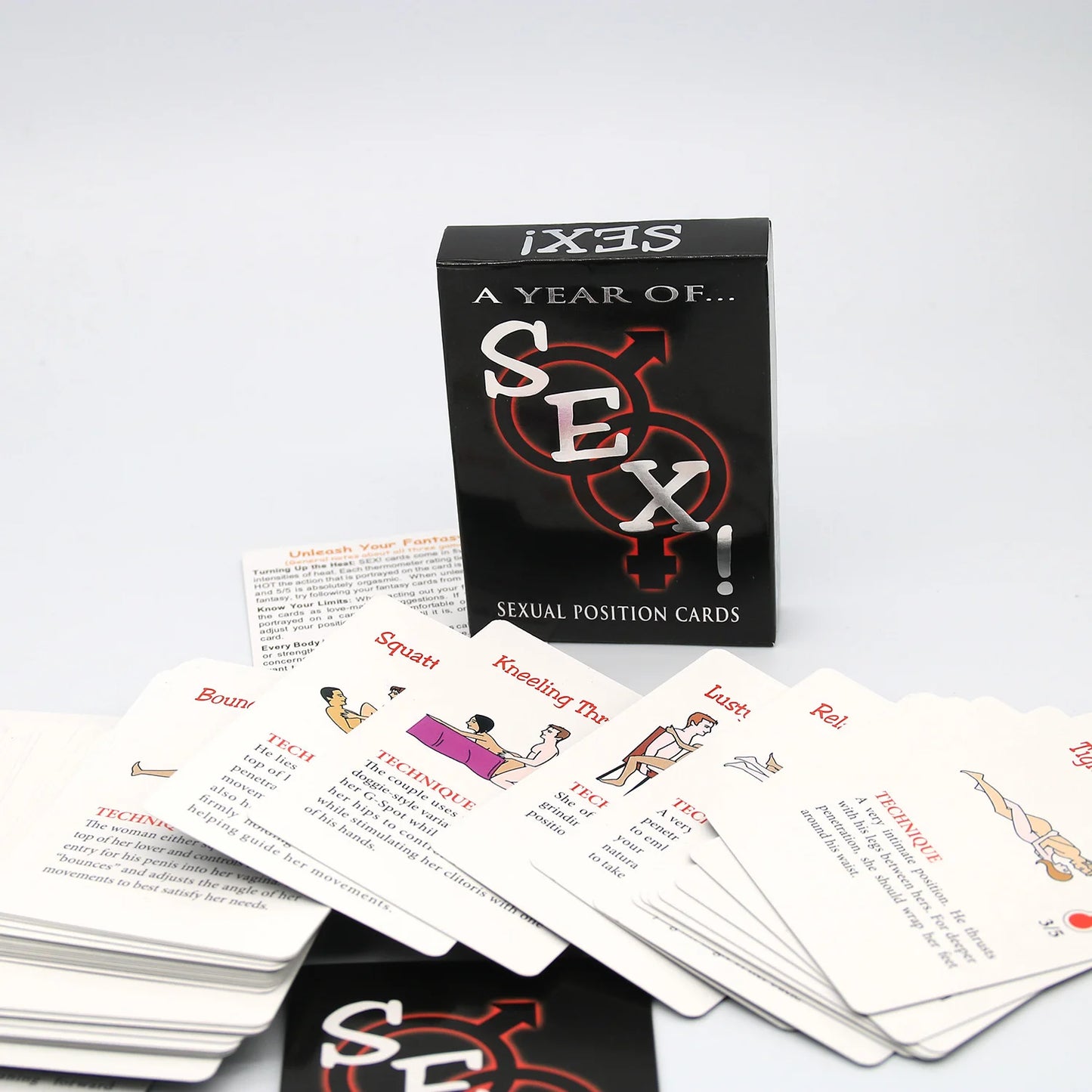 English & Spanish Sexual Position Cards Role Playing