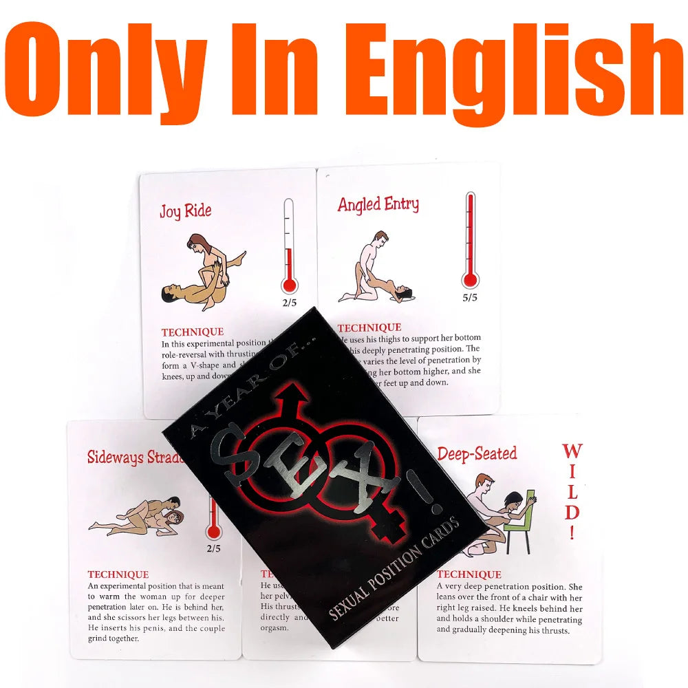 English & Spanish Sexual Position Cards Role Playing