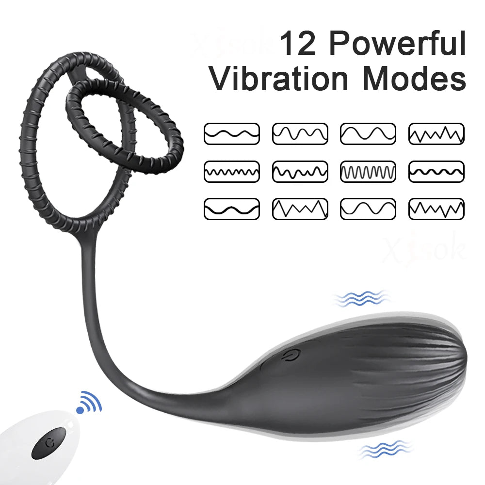 Prostate Massager With Cockring Vibrating